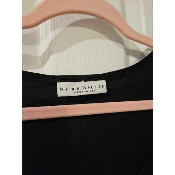 Bryn Walker‎ Black Stretch Top Women’s Small Modal 3/4 Sleeve Minimal Lagenlook - Picture 2 of 7